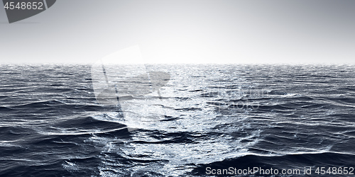 Image of wide ocean waves horizon background