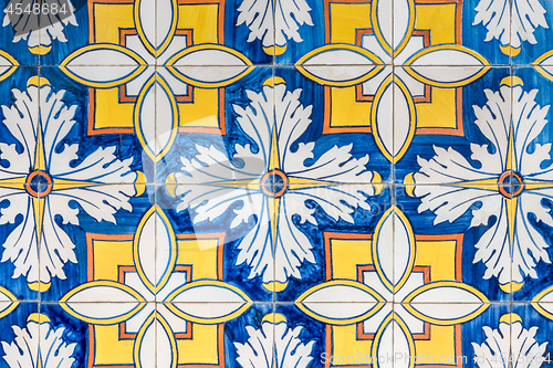 Image of Traditional Portuguese glazed tiles