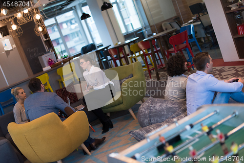 Image of startup Office Workers Playing computer games