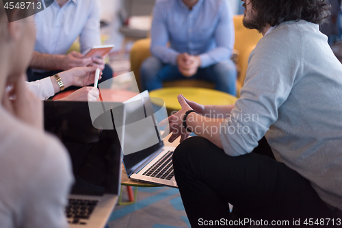 Image of Startup Business Team At A Meeting at modern office building