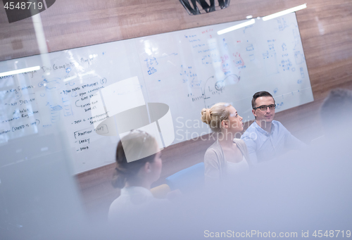 Image of Startup Business Team At A Meeting at modern office building