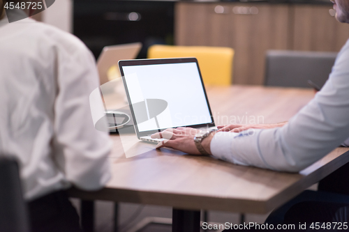 Image of Startup Business Team At A Meeting at modern office building