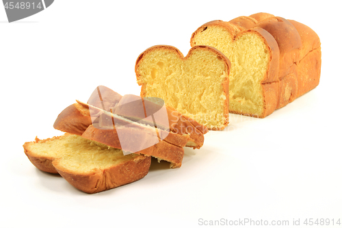 Image of Sliced Loaf Egg Bread. 