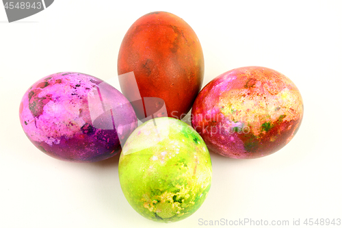 Image of Motley Easter eggs. 