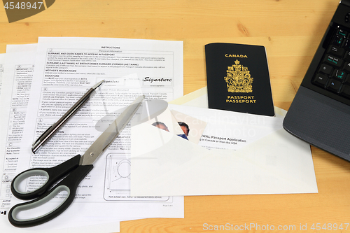 Image of Canadian Passport Renewal by mail. 