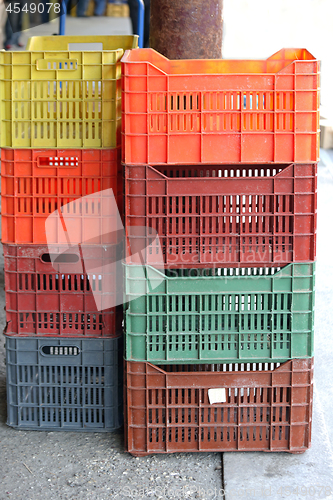 Image of Plastic Crates Stack