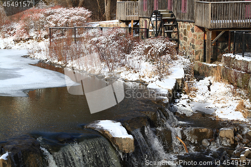 Image of Water Grist Mill, detail - Waterwheel.