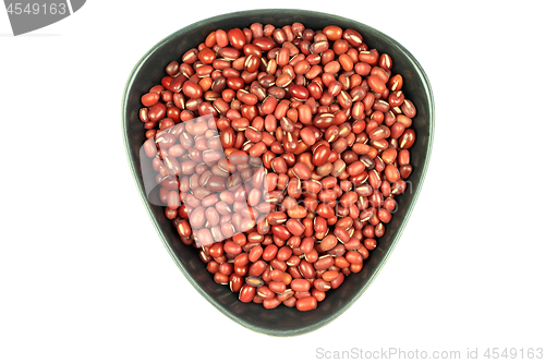 Image of Organic Azuki (Read) in pottery bowl. 