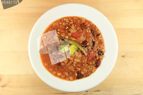 Image of Cooked fourteen beans mix soup. 