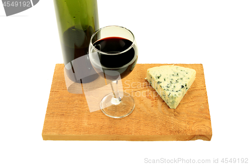 Image of Blue Cheese and Wine. 