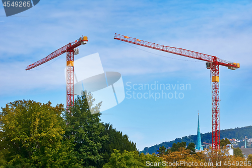 Image of Tower Cranes in Zurich