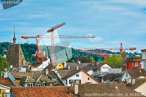 Image of Tower Cranes in Zurich