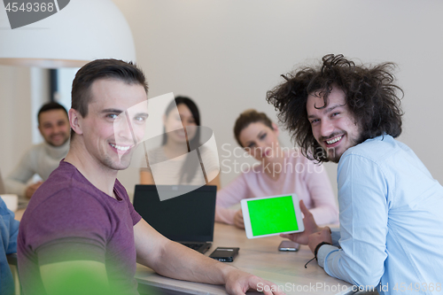 Image of Startup Business Team At A Meeting at modern office building