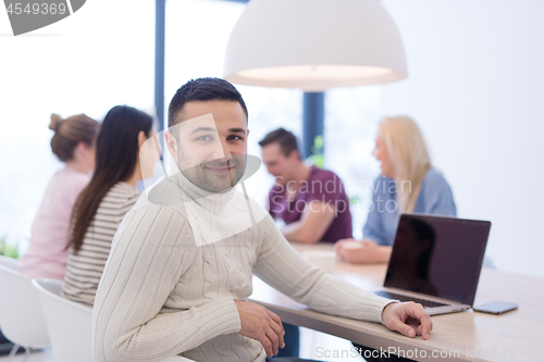 Image of Startup Business Team At A Meeting at modern office building