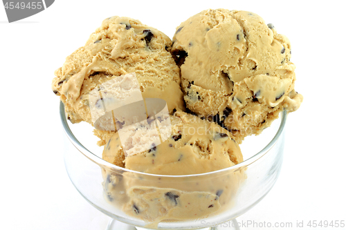 Image of Scoops Frozen Yogurt in Glass Bowl. 