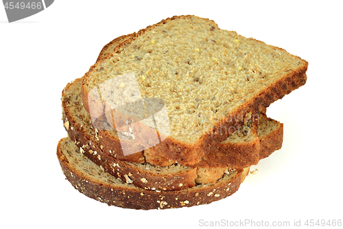 Image of Slices whole grain bread. 