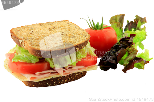 Image of Sandwich and Vegetables 