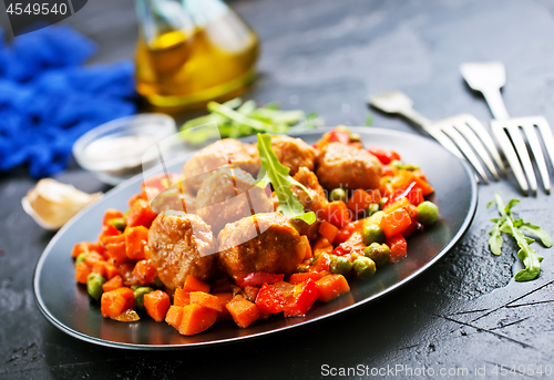 Image of vegetables with meatballs