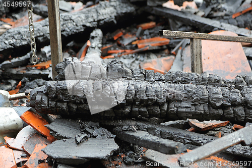 Image of Burned Wooden Structure
