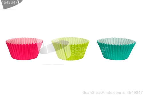 Image of Muffin cups on white