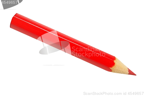 Image of Red pencil on white