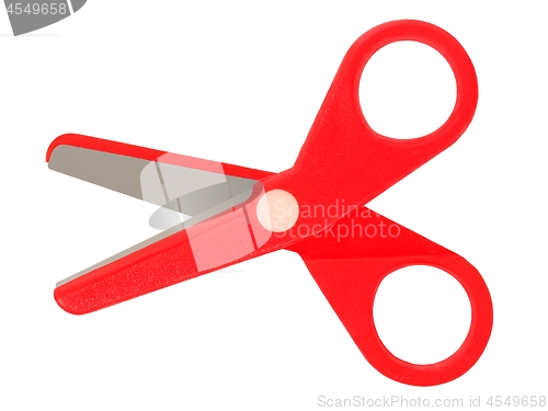 Image of Open scissors on white