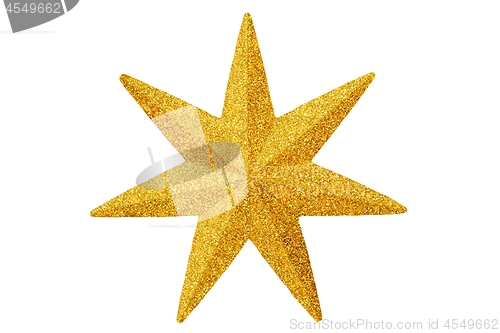 Image of Gold Christmas star on white