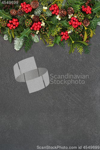 Image of Winter and Christmas Background Border