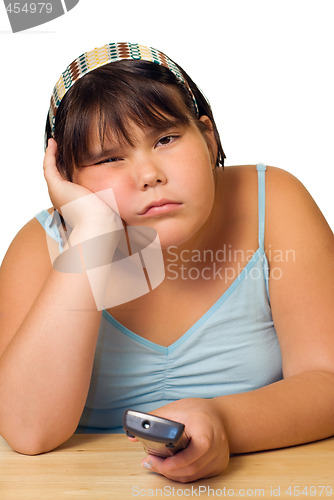 Image of Girl Watching Television