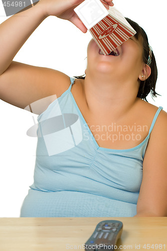 Image of Girl Eating Popcorn