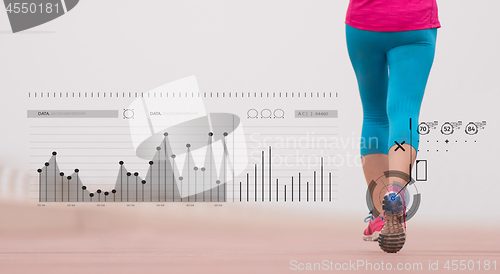 Image of woman busy running on the promenade