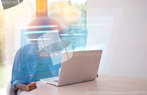 Image of African American woman in the living room