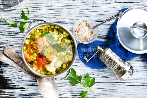 Image of soup with vegetables