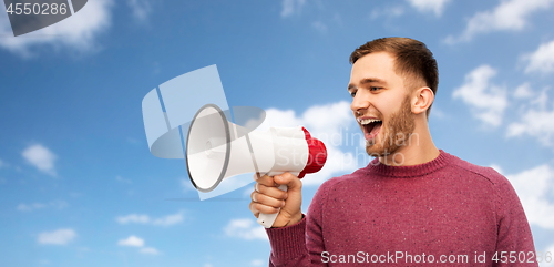 Image of smiling man with megaphone