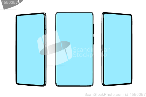 Image of smartphone screen from different angles mocap template