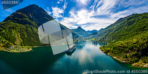 Image of Geiranger fjord, Beautiful Nature Norway.