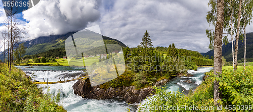 Image of lovatnet lake Beautiful Nature Norway.