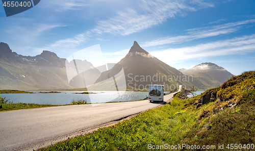 Image of VR Caravan car travels on the highway.