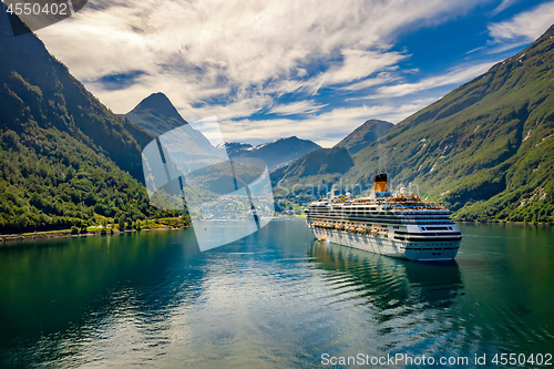 Image of Geiranger fjord, Beautiful Nature Norway.