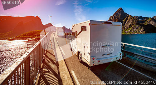 Image of VR Caravan car travels on the highway.