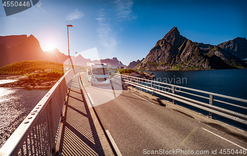 Image of VR Caravan car travels on the highway.