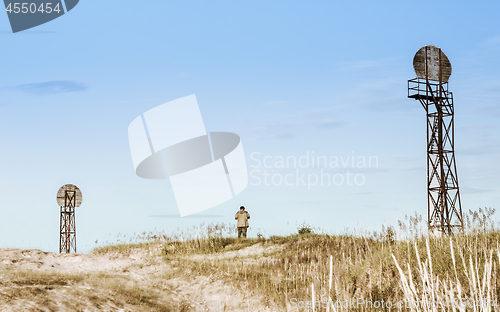 Image of Marine Nautical Navigation Marks On The Shore