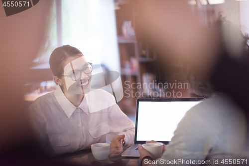 Image of startup Business team Working With laptop in creative office