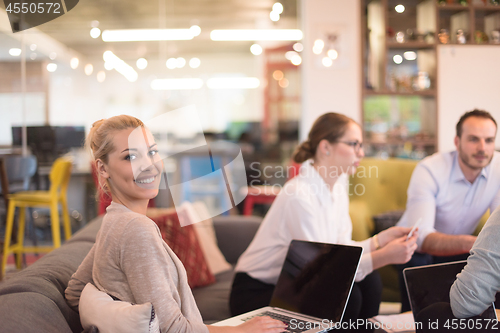 Image of Startup Business Team At A Meeting at modern office building