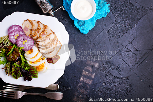 Image of chicken fillet on plate