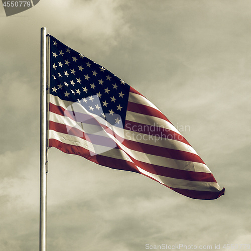 Image of Vintage looking USA flag