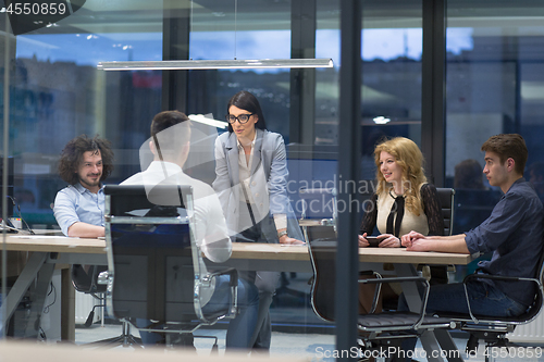 Image of Startup Business Team At A Meeting at modern office building