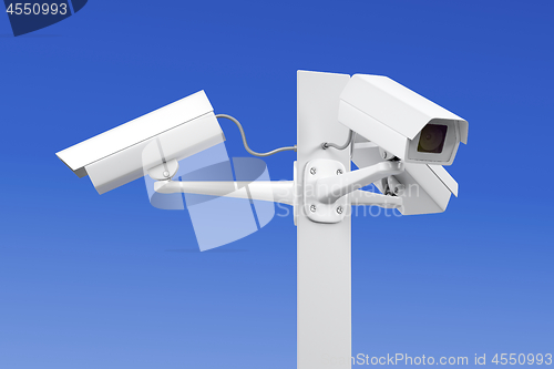 Image of Three surveillance cameras