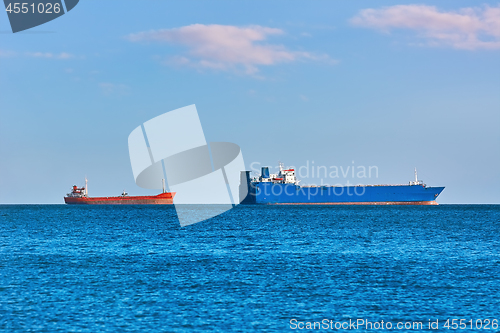 Image of Cargo Ships at Anchorage