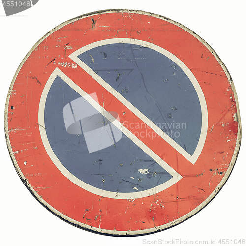 Image of Vintage looking No parking sign
